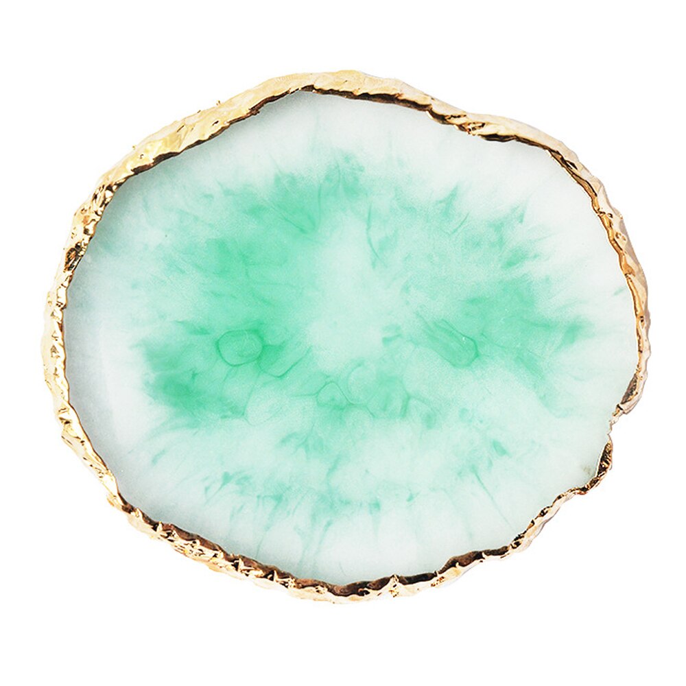 Resin Storage Painted palette Tray Jewelry Display Plate Necklace Ring Earrings Display Tray Decoration Organizer: Blue