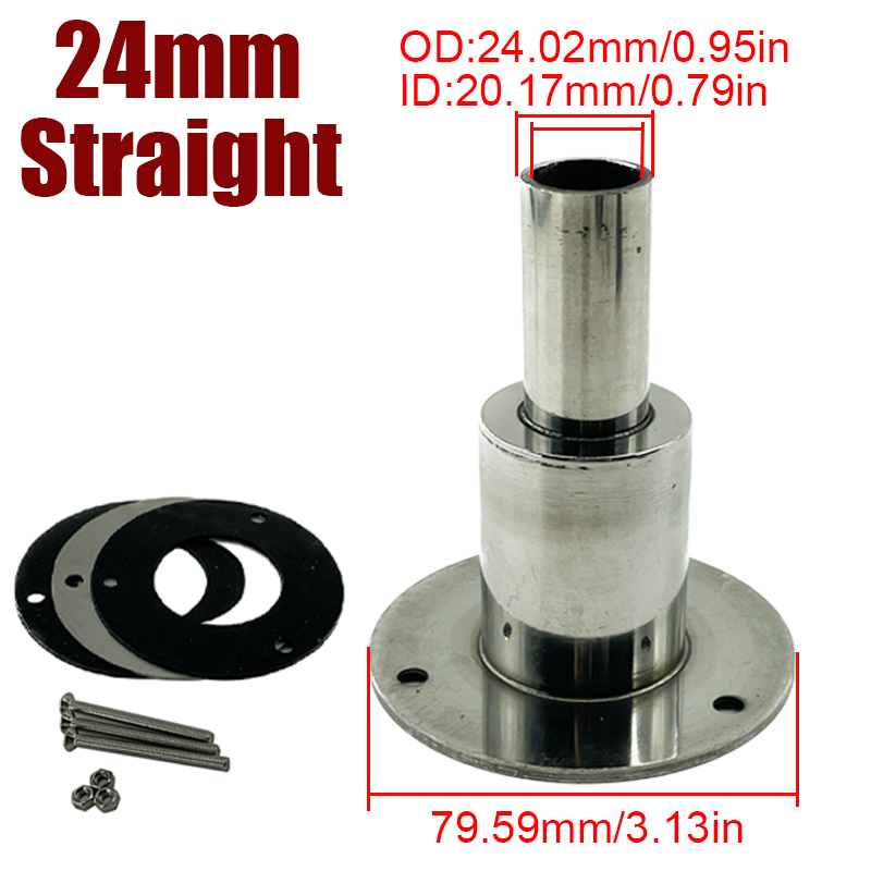 22mm/24mm Edelstahl Durch Rumpf Auspuff Fitting Rohr Rohr Buchse Hardware Teil Luft Diesel Vent Heizung für Auto Boot Lkw Van: Rot