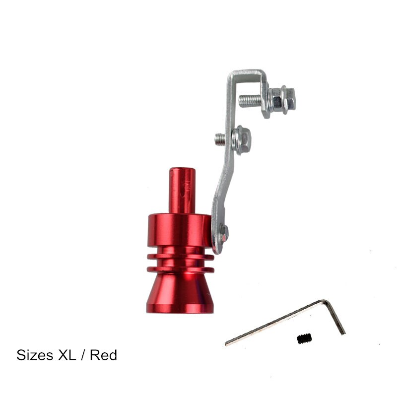 S/M/L/Xl Universele Tuning Auto Turbo Sound Whistle Muffler Uitlaat Tip Klep 5 Kleuren Voor motorfiets Auto Rechte Uitlaat TUR006: Red XL