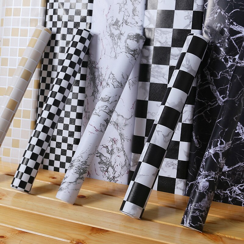 45cm X 10m zelfklevende Mozaïek PVC Vinyl Muurstickers Waterdicht Wallpapers voor Badkamer Keuken Poster Muur Stickers home Decor