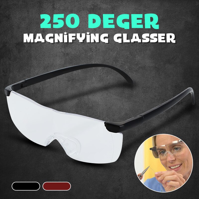 250% Vision Unisex Pro Vergrootglazen Eyewear Leesbril Vergroting Voor Naald Vergrootglas Lichtgewicht Bril