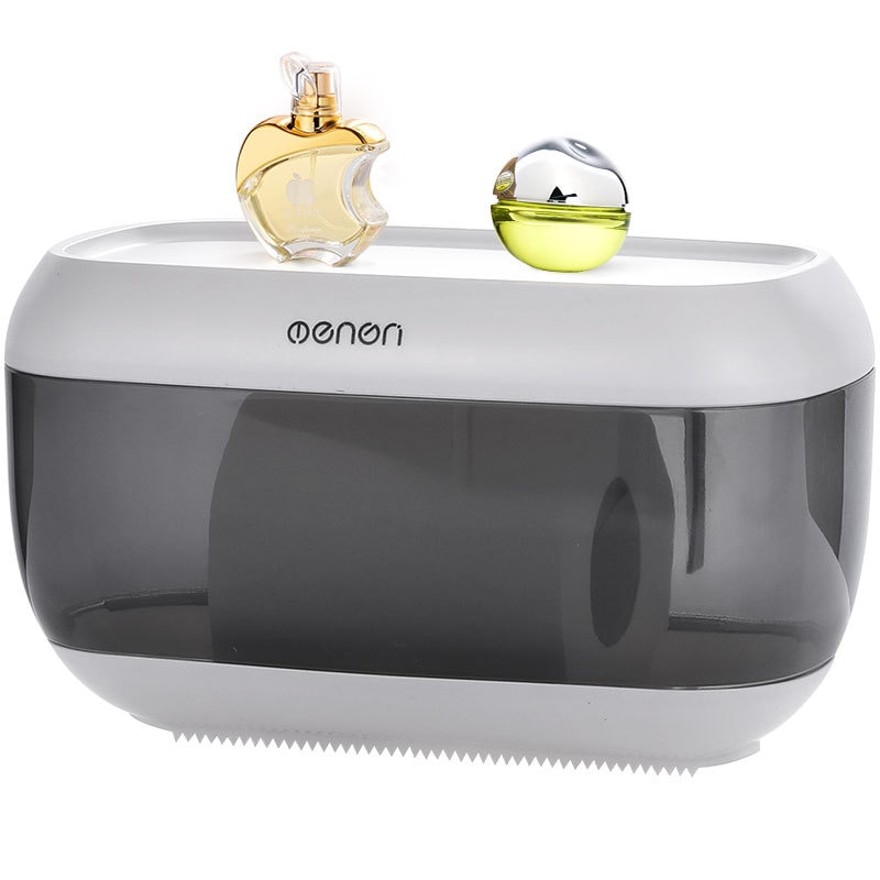 Soporte de papel higiénico montado en la pared, caja de papel higiénico, estante de almacenamiento de rollo de papel impermeable, organizador de tubo de papel para Baño