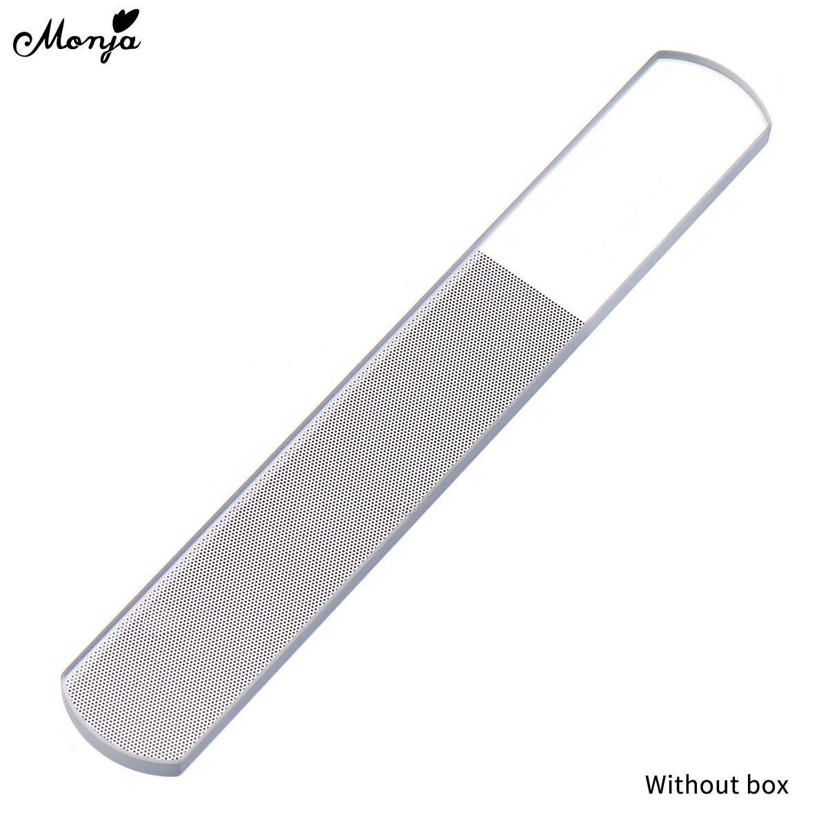 Monja nano glas neglefil gennemsigtig slibning polering slibning negle filing manicure værktøj: Uden kasse