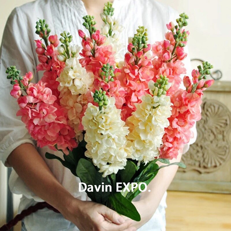 Fleur de jacinthe artificielle de 90cm, grande branche de fleurs artificielles pour automne, décoration de mariage pour la maison, couronne de fausses fleurs