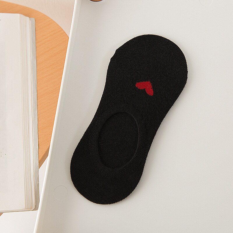 Women Socks Summer Lovely Invisible Sock Slippers No Show Socks Cute Love Print Ankle Socks Female Short Socks