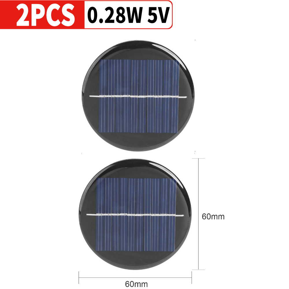 Mini Pet Zonnepaneel 5V 60mA Zon Mobiele 2 Stuks Polykristallijne Zonnecel Fotovoltaïsche Panel Voor 3.6V Batterij charger Diy Speelgoed Led