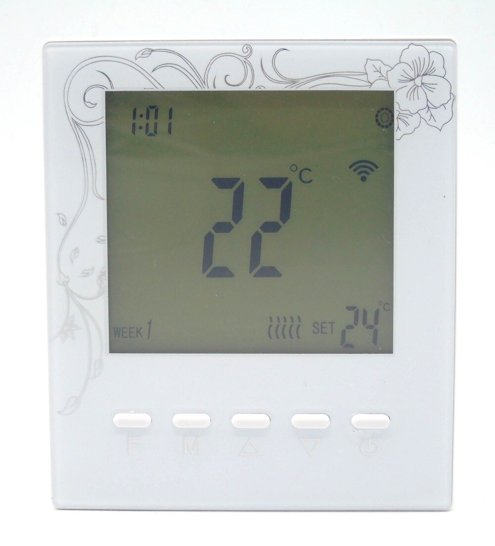 42 time bucket programmable wireless RF thermostat boiler 433mhz transmitter receiver