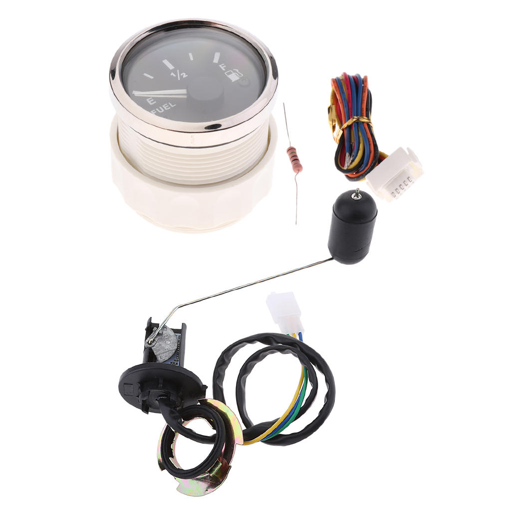 Motorcycle Digital Fuel Level Meter Gauge With Fuel Sensor Kit LED Fuel Level Gauge