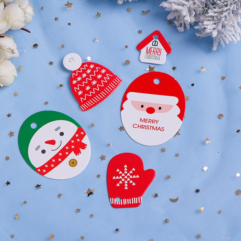50 stücke Weihnachten Stichworte Papier Verpackung Gedruckt Frohe Weihnachten Neue Jahr Stichworte Für Kasten Kuchen Party Etikett hängen Schild