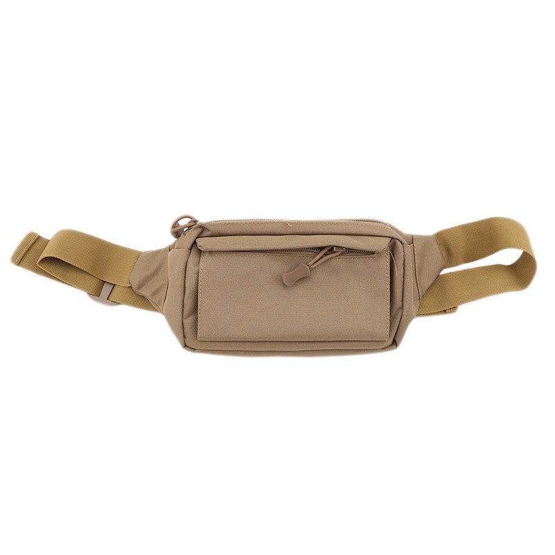 Style Leisure Sport Man Waist Bag Man Pure Color Pattern Nylon Chest Bags Waist Bags Phone Bags Cangurera Heuptas: brown