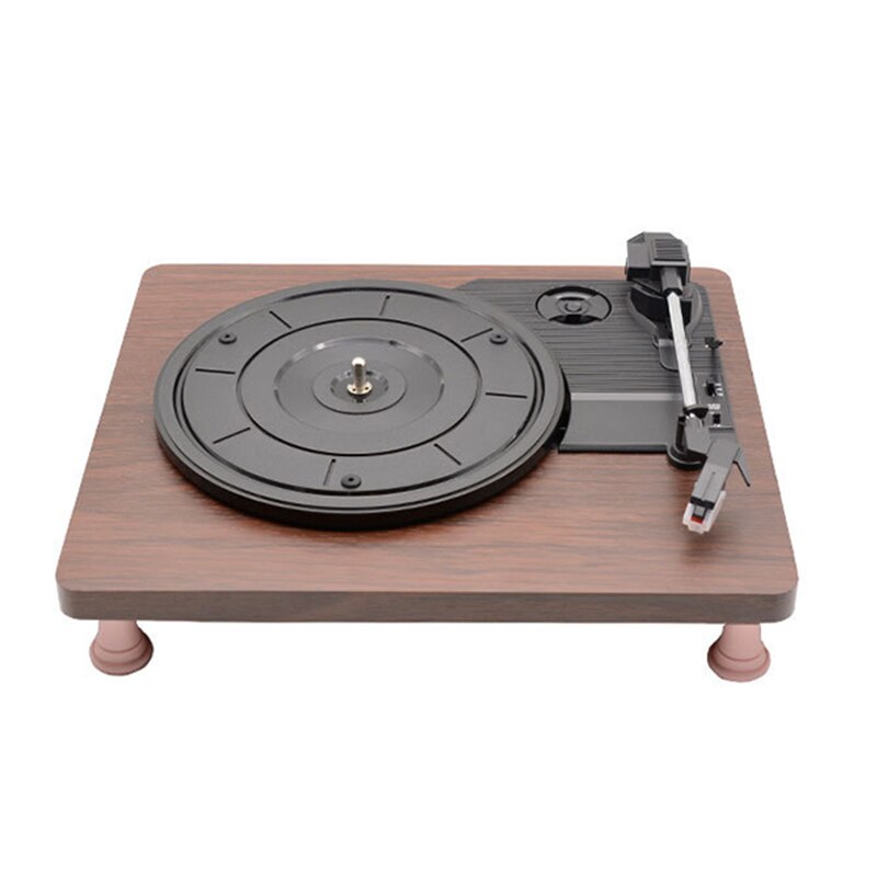 Record player wooden stereo record player antique vinyl small record player PVC flat phonograph retro stereo player