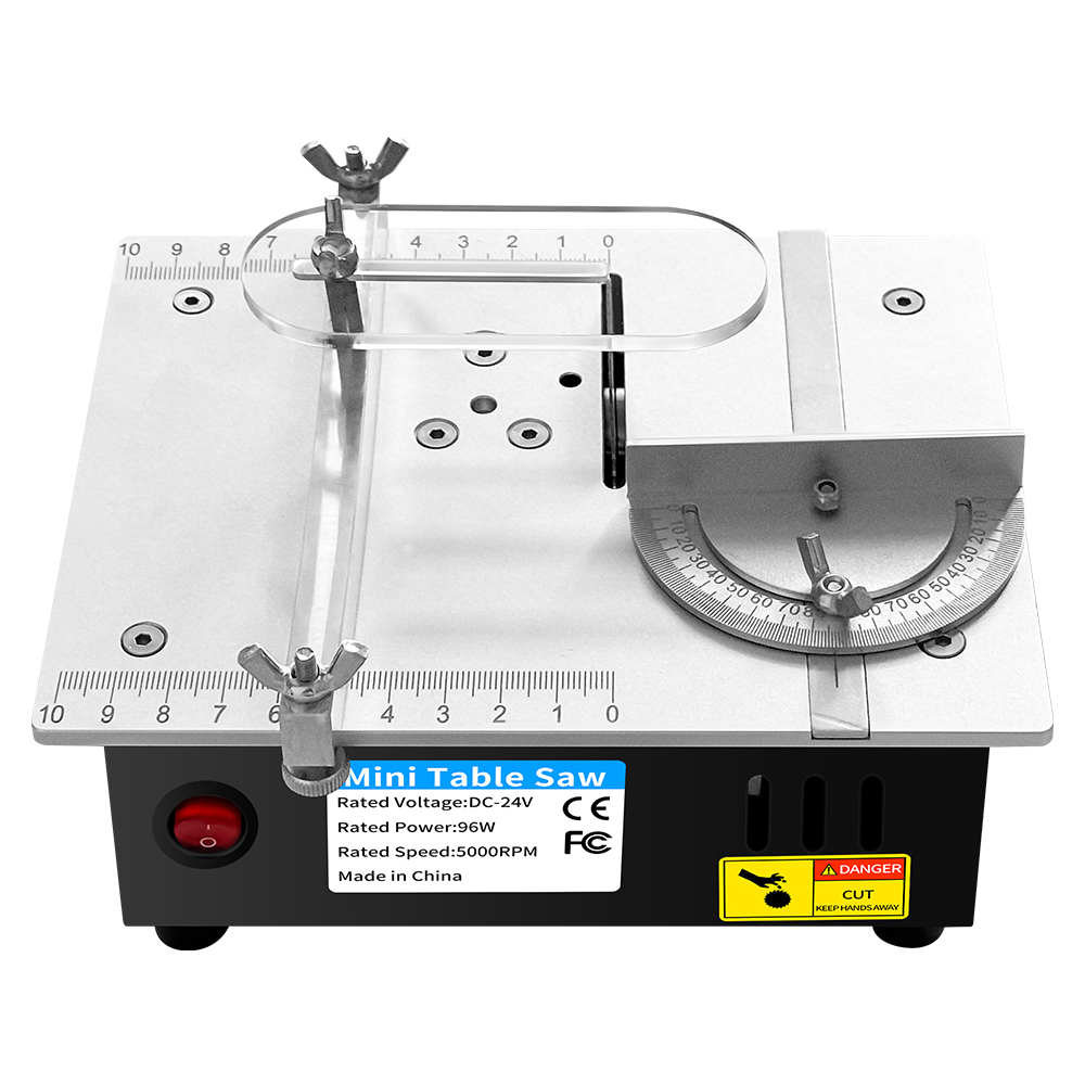 DC 24V huishoudelijke miniatuur houtbewerking tafel zag elektrische multifunctionele precisie stofdichte decoratie snijmachine