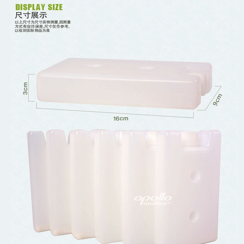 Caja rellena de agua fría de HDPE, tipo plano, para fiambreras y bolsas refrigeradoras, gran capacidad, 400ml, caja de resina de polímero absorbente