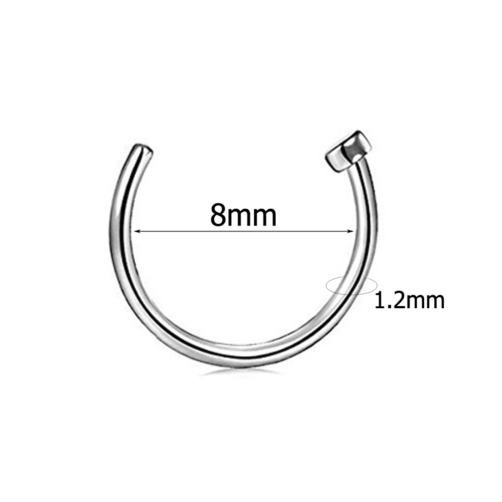 Horseshoe Piercing PAIR Circular Barbell Curve Spike Stainless Steel Body Jewelry Bar Lip Nose Eyebrow Ear Ring Navel nail