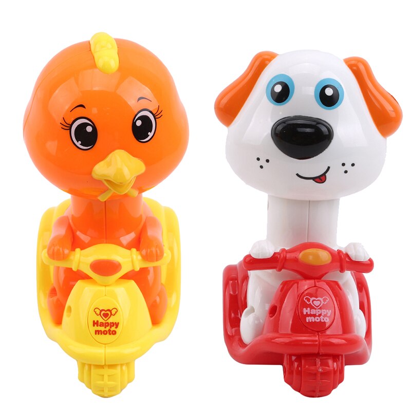 Cartoon Mini Tier Motorrad Spielzeug Druck Trägheit Auto Baby Pädagogisches Spielzeug Kinder Geburtstag