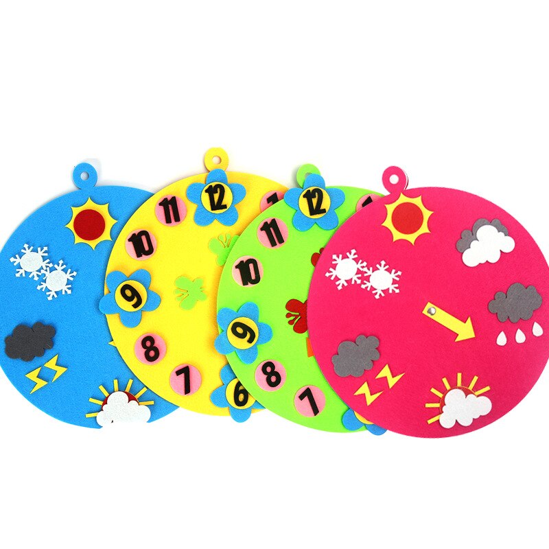 Prévisions météorologiques de la maternelle, horloge météo, pas de tissage, Puzzle, éducation précoce, Kit d'artisanat, bricolage