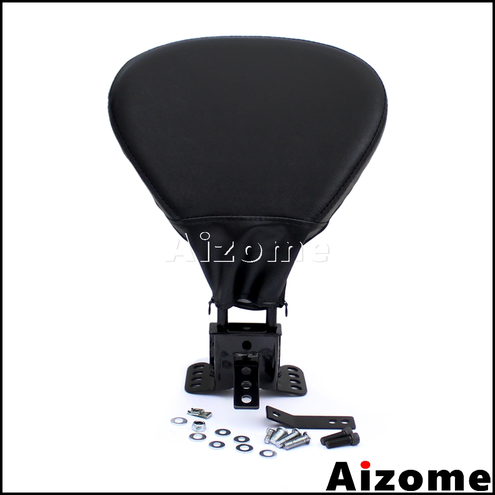 Black Motorcycle Adjustable Driver Rider Backrest For Harley Touring 1988 Street Glide Road King Electra Glide Road Glide
