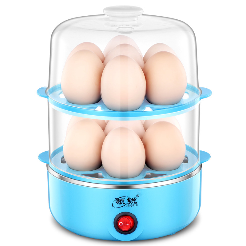 Portable Electric Egg Boiler 7/21 Eggs Three Layers Automatic Mini Steamer Kitchen Cooking Tools Egg Cooker Breakfast Machine: black