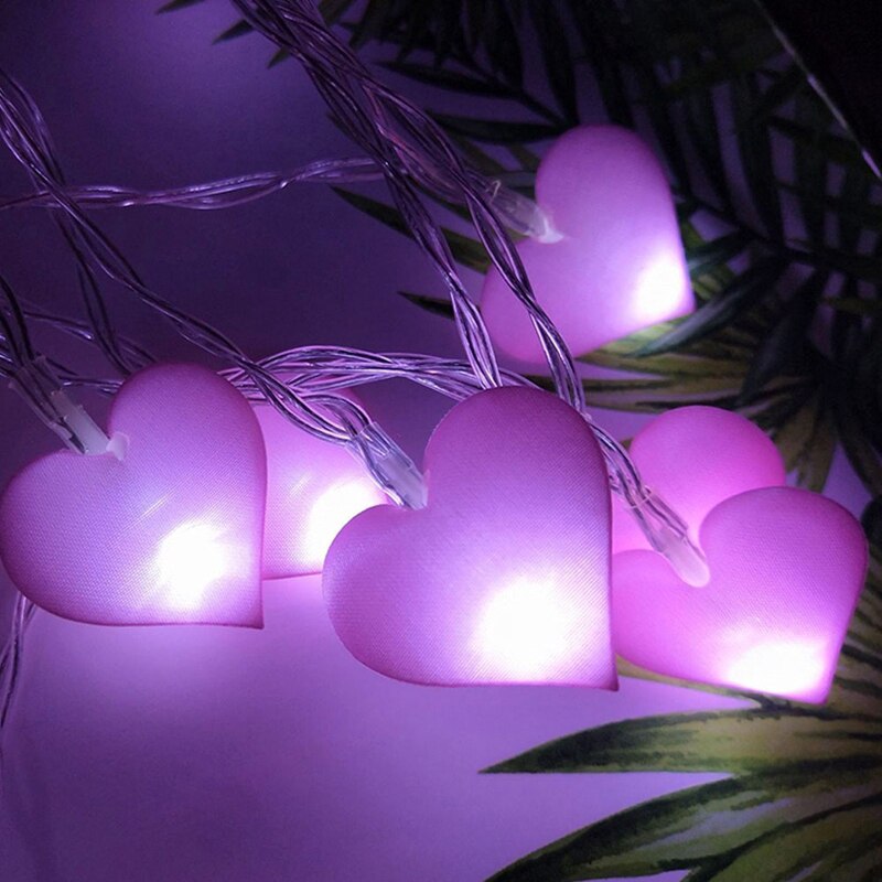 1 stk fairy lights love heart string lights for bursdagsfest bryllup dekorasjon