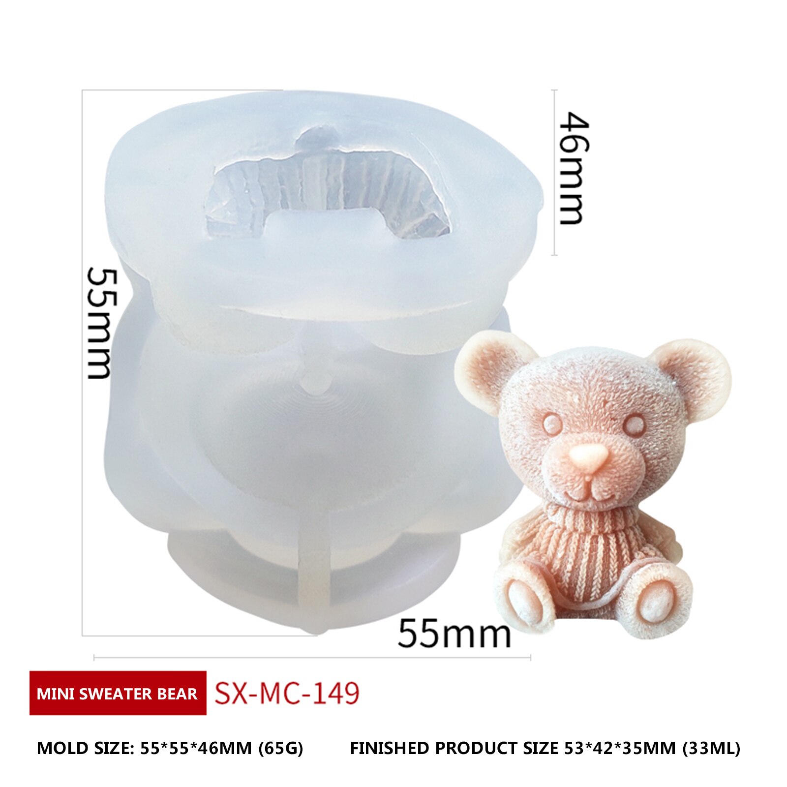 lód Niedźwiedź producent, przyrząd robić pieczenia, silikon DIY jedzenie stopień skompresowane miękkie mleko deser gips aromaterapeutyczny forma