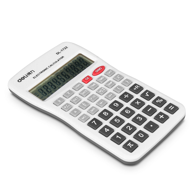 Rushed Real Calculator Graphic Led Calculator Scientific Deli 1722 Slim Time And Date Display For Students