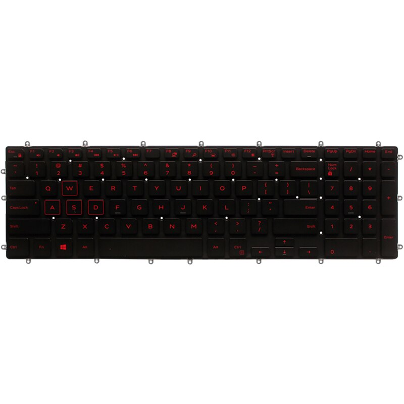 US laptop keyboard for Dell Inspiron 7567 7566 7577 7587 7570 7580 keyboard layout blue/red/white Backlit
