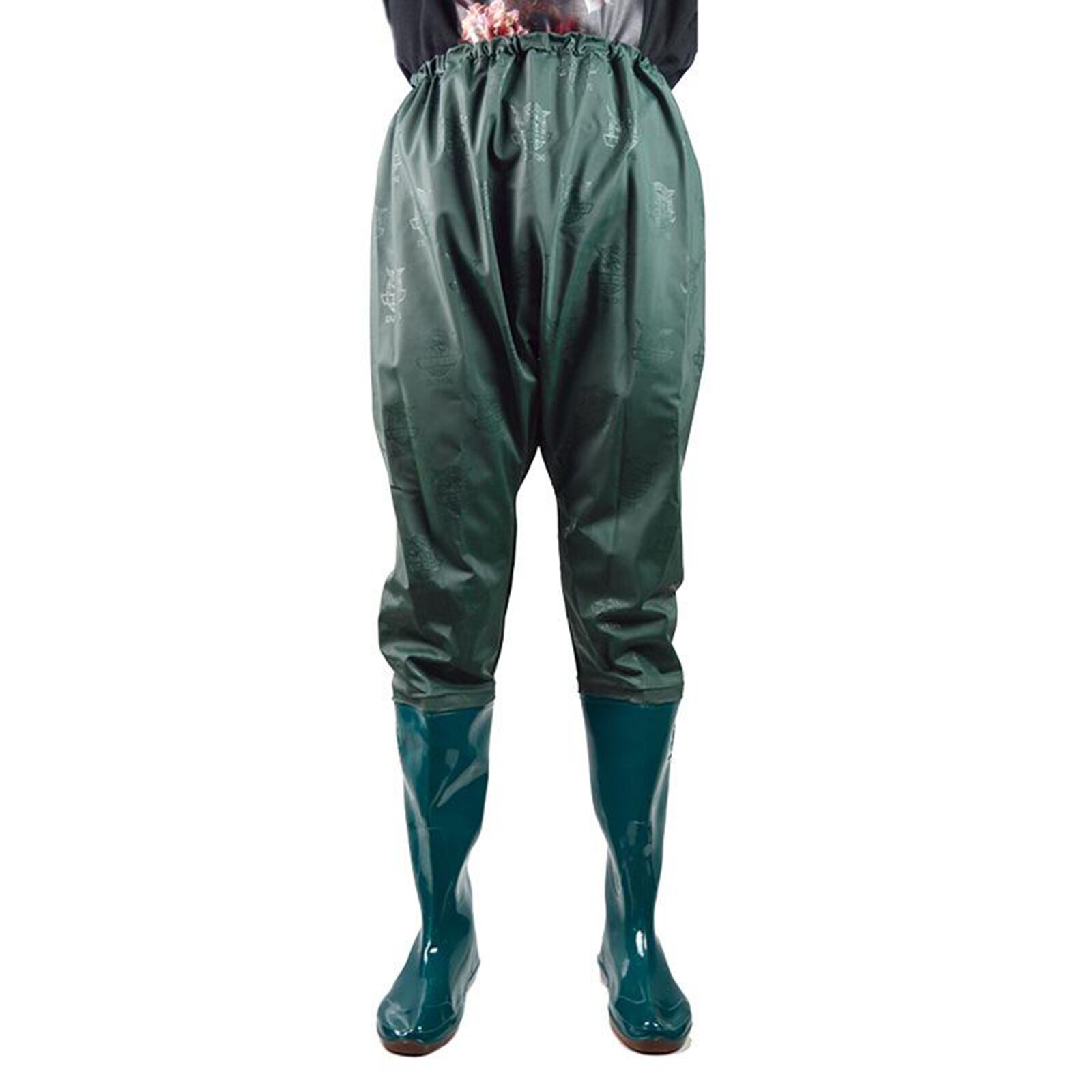 Waterproof Fly Fishing Hip Waders PVC Boots with Sole Nylon Carp Coarse Fishing Wading Sock Stocking Gardening Water Pants