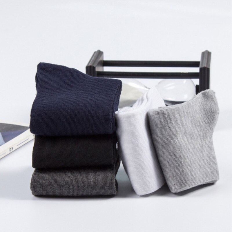 5/10 Pairs / Lot Heren Katoenen Sokken Stijlen Zwart Business Sok Ademend Lente Zomer Herfst Winter Voor Mannelijke effen Kleur