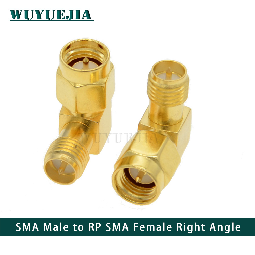 SMA To SMA Male Female Straight Connector 90 Degree Right Angle 135Degree Tee Type 3 Way Splitter RPSMA To RPSMA Male Adapter RF: Brown