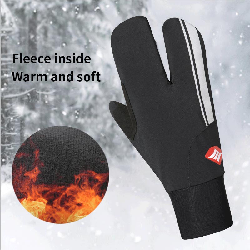 Santic Warme Handschoenen Shockproof Lange Vinger Antislip Fiets Rijden Fiets Handschoenen Herfst/Winter Guantes ciclismo