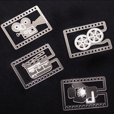 4 teile/los Wie EIN Film Lesezeichen Kamera Film Spule Schiefer Film Beleuchtung Metall Buch markieren