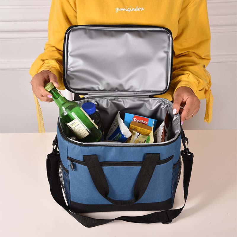 Bolsas de almuerzo térmicas, Bolsa Aislante de tela impermeable, para almacenamiento de alimentos, para la compra, 2 tamaños