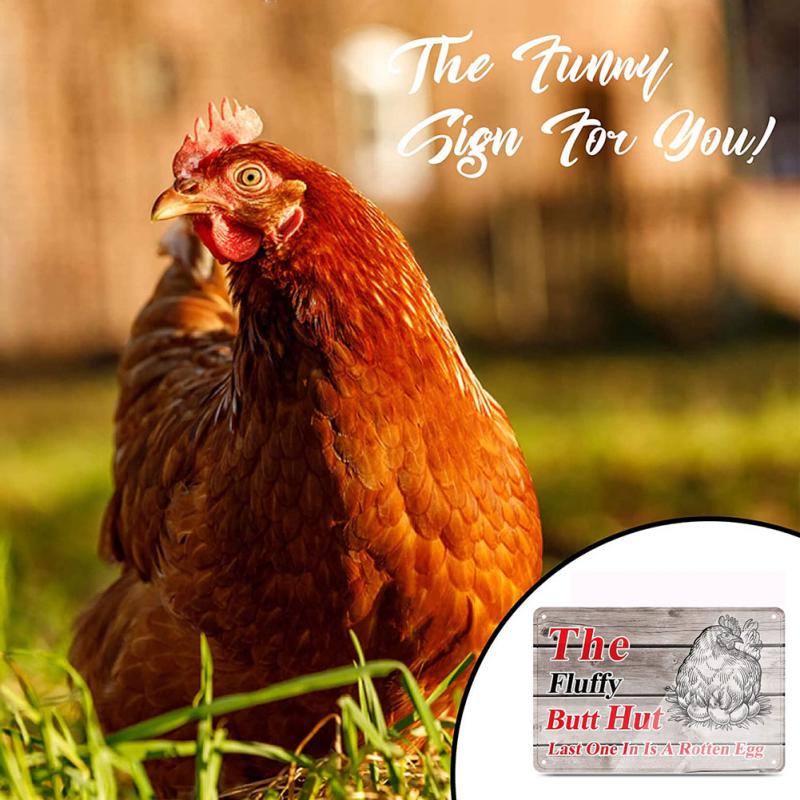 Chicken Coop Wooden Sign Outdoor Cabin Farmhouse Decorative Plaques Fowl Wall Decor Wood Plates Barn Garden Decor Address Signs