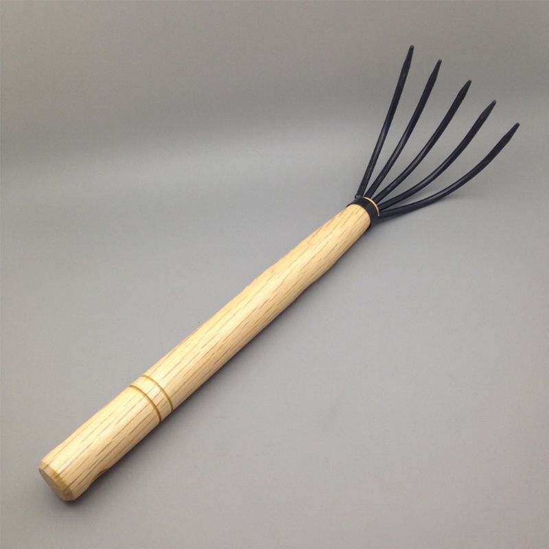 Jardin feuille Collection cinq dents râteau peigne désherbeur cultivateur outil à main carbone