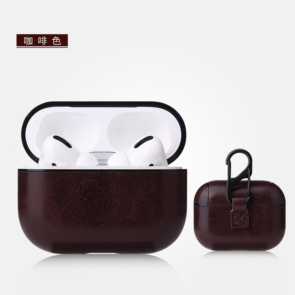 10 Stks/partij Pu + Pc Case Voor Airpods Pro Case Voor Airpods Pro Case Cover Oortelefoon Case Voor Air pods Pro 3 Draagtas: Coffee