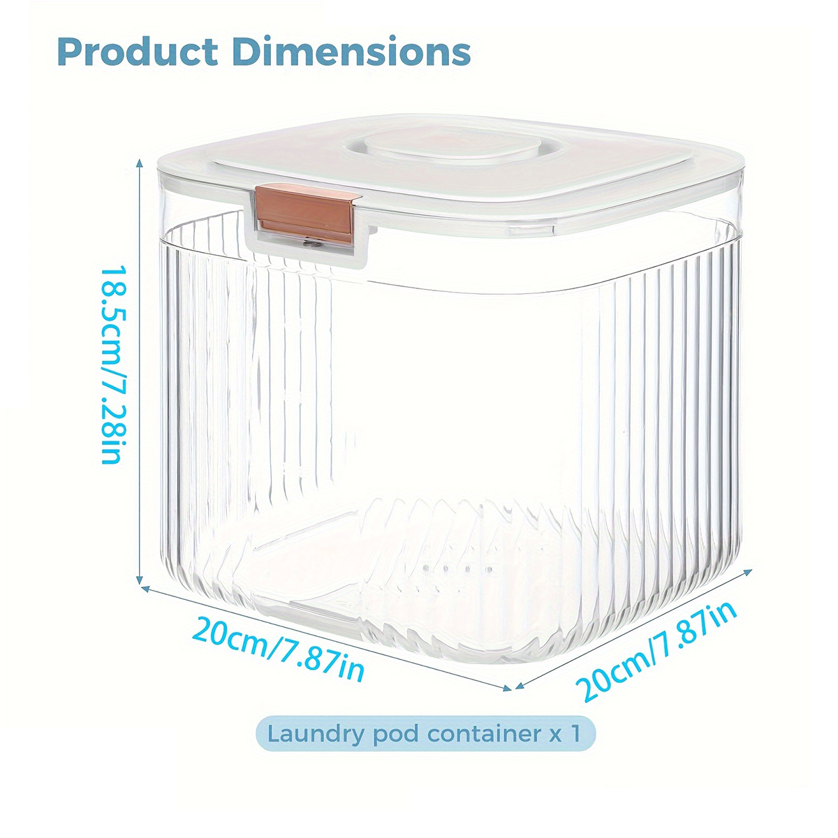 Laundry Pods Container, Laundry Detergent Organizer,Laundry Case with Pop-Up Lid , Laundry Room Storage Container