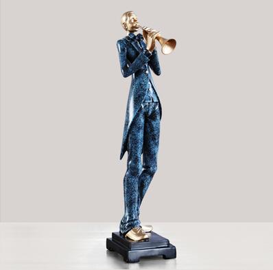 Estatuas de Banda de Música de resina europea, decoración para el hogar, sala de estar, Bar, cafetería, figuras de escultura para personas de escritorio, decoración artesanal: style8