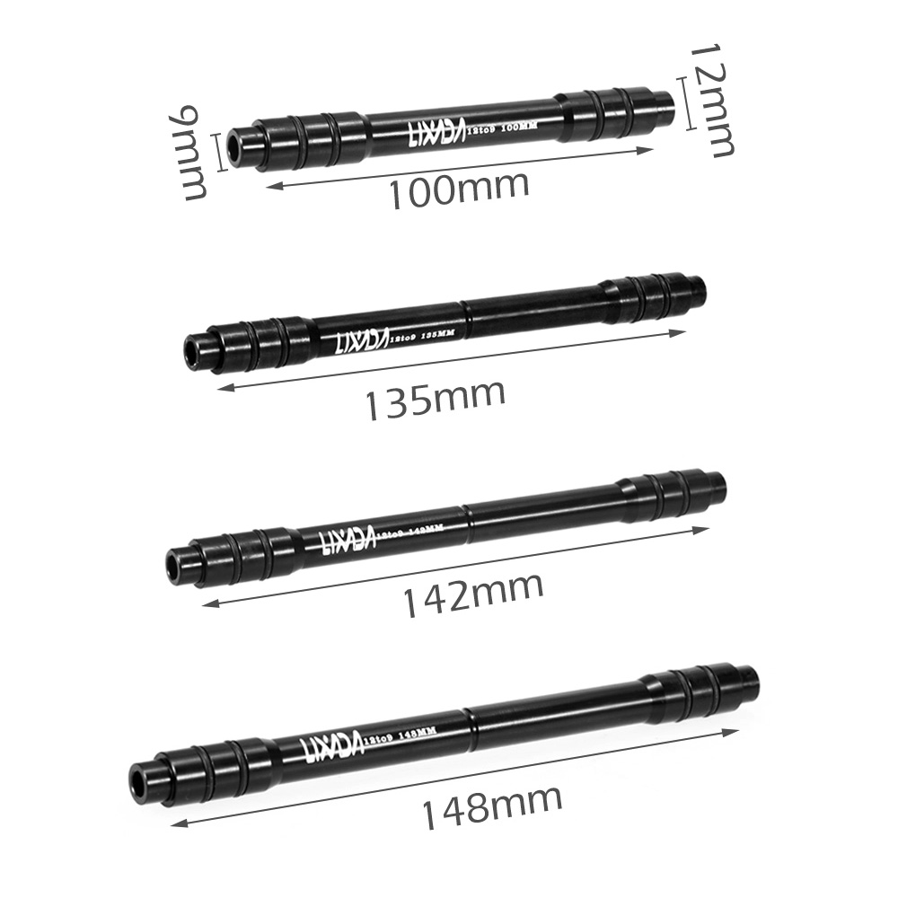 Lixada 12Mm Tot 9Mm Qr Adapter Mtb Bike Steekas Hub Quick Release 135Mm Fiets Achterwiel hub Adapter