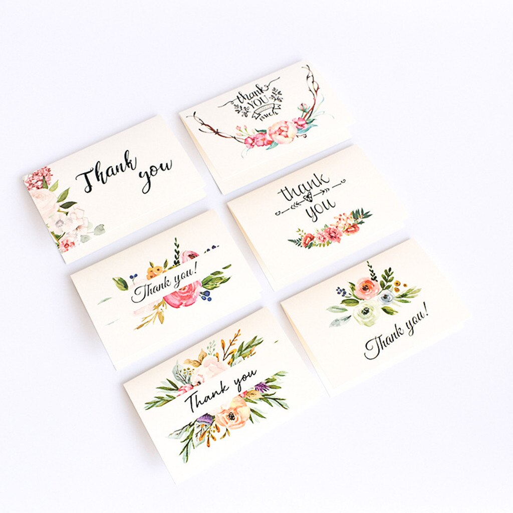 6pcs Thank You Cards and Envelopes, 10x15cm ,Floral Blank Note Cards For All Occasions for wedding graduation anniversary