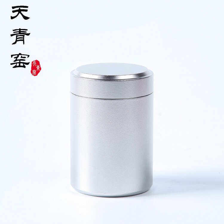 Small Metal Sealed Cans Portable Travel Tea Containers Small Aluminum Cans TEA Packaging Cans Home Kitchen Organizer: Silver
