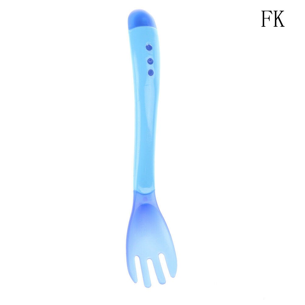 Baby silikon sked babysäkerhet temperaturavkännande barn barn bestick matningsskedar: 3