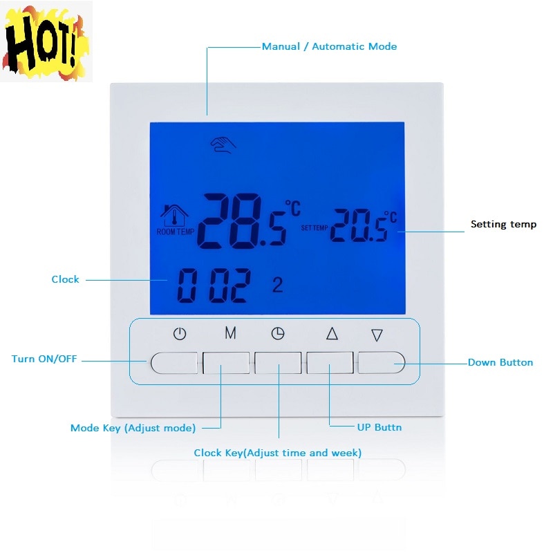 Wifi Thermostat Digital Temperature Controller Termostato APP Control Programmable Electric Floor Heating Thermostat Wifi