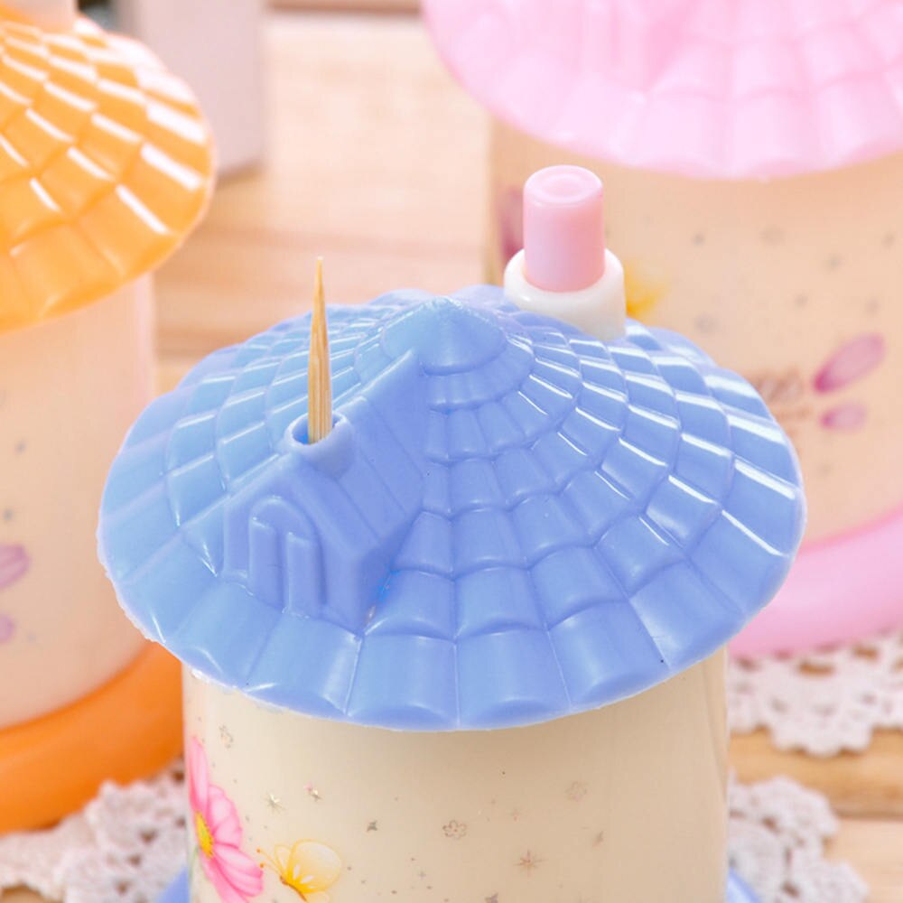2PCS Automatic Toothpick Dispenser Holder House Shaped Toothpick Container