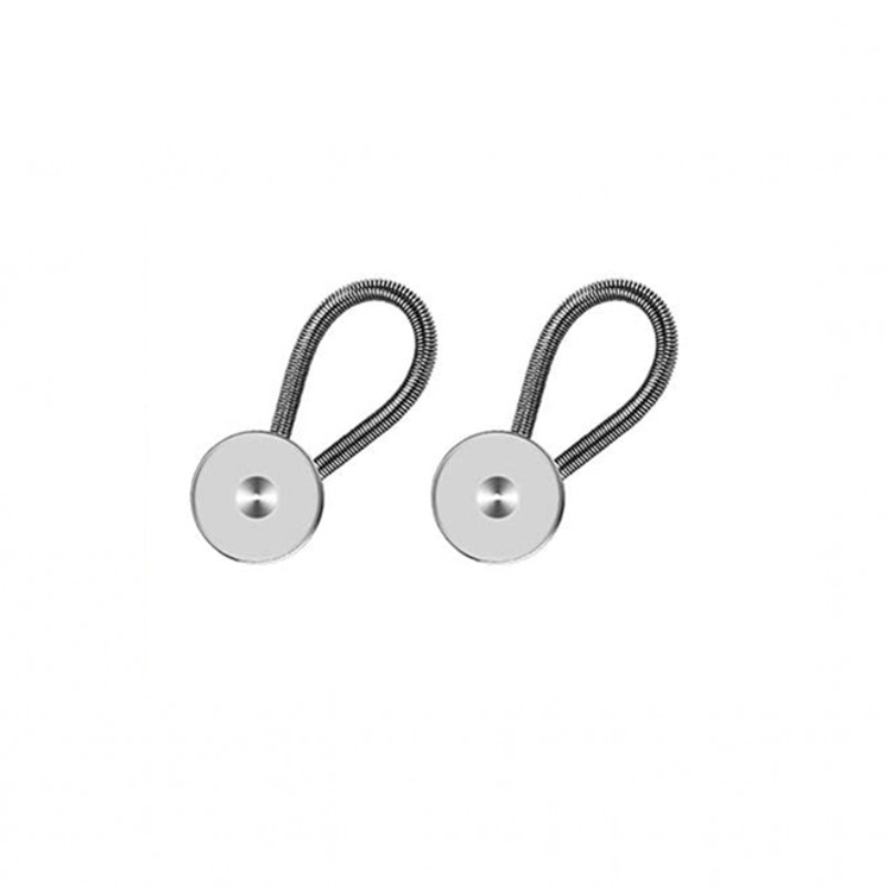 2Pcs Collar Extenders Metal Buttons Jeans Pants Waist Stretch Shirt Suit Tie Neck Expanders Flexible Lock Lengthen Buckle: PURPLE