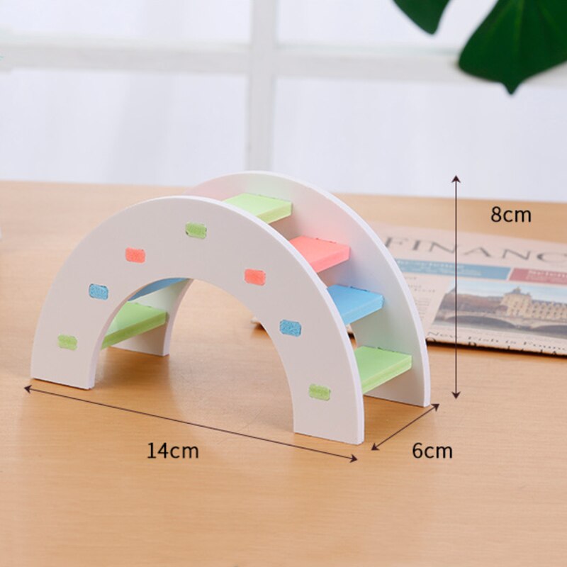 Puente de madera para hámster mascota, juguete de madera para hámster, puente de madera, artículos para hámster, juguete ecológico, Chinchilla pequeña: Large