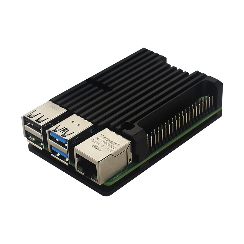 Raspberry Pi 4 Aluminium Case CNC Black Box Armour Shell voor Raspberry Pi 4 Model B