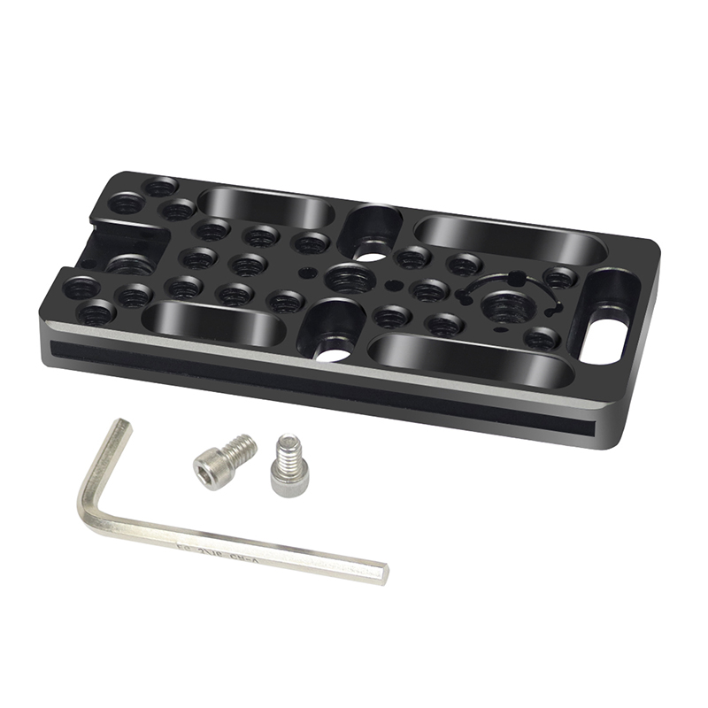 Aluminum Cheese Plate Multi-purpose Mounting Plate With 1/4 3/8 ARRI Thread Holes Cold Shoe Mount for DSLR Camera Accessories