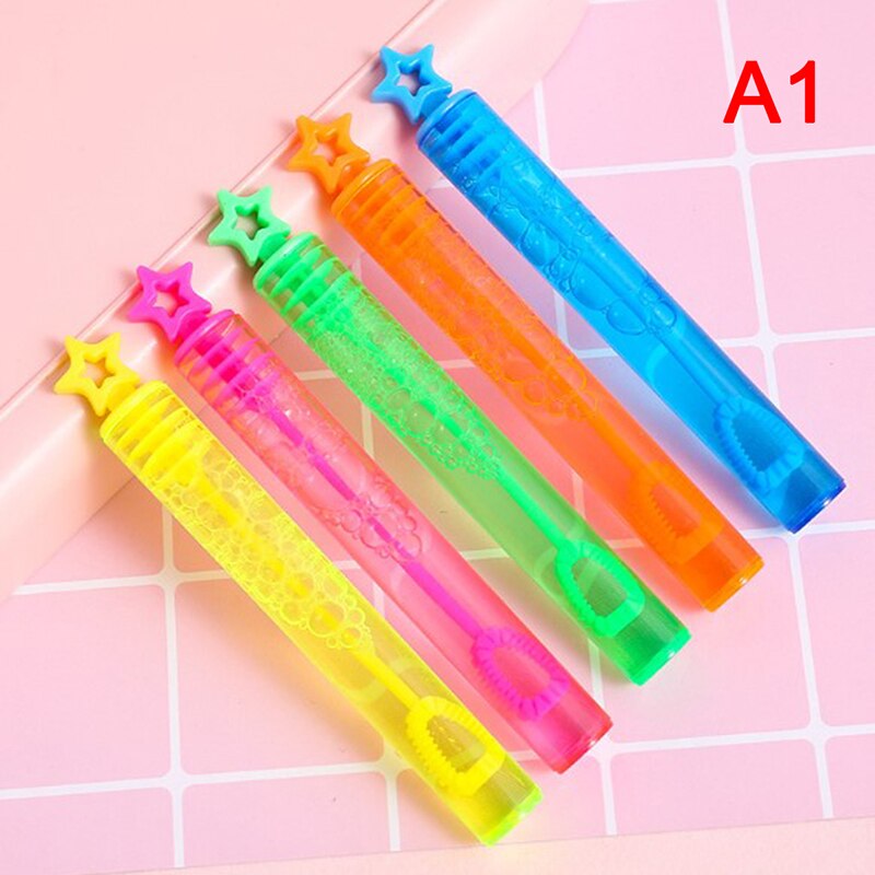 Ślubna dekoracja urodzinowa dziecięca zabawka bąbelkowa ekspres dla dzieci zewnętrzna bańka gwiazda serce puste butelki na bańki mydlane: PYLHG217-A1