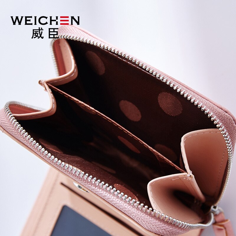 WEICHEN portefeuille femme gland avec fermeture à glissière porte-monnaie porte-carte dames sacs à main court concepteur femmes portefeuille en vogue