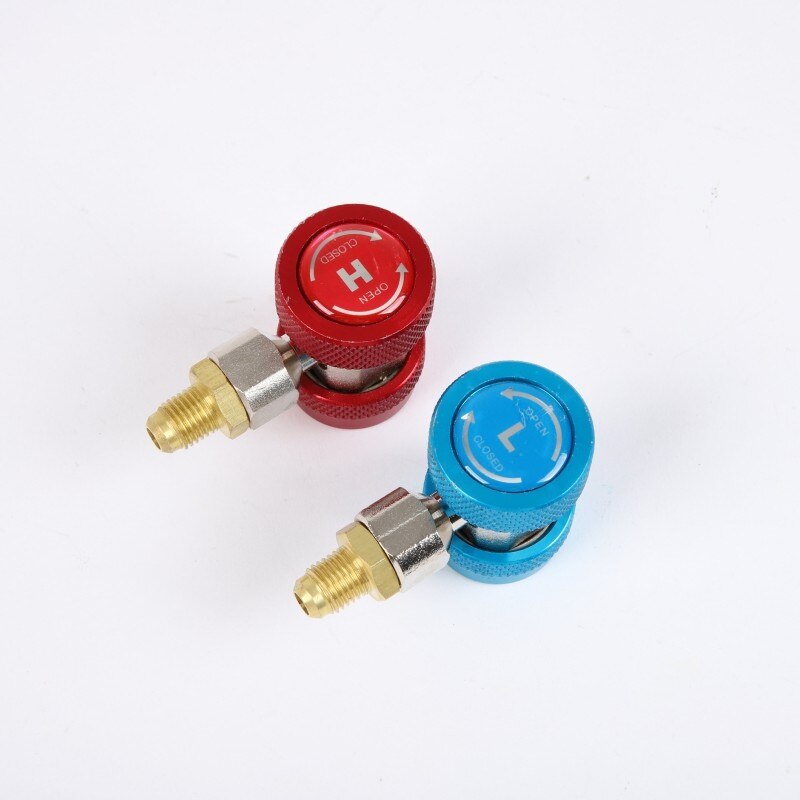Car Auto Freon R134A H/L Quick Coupler Adapters Air Conditioning Refrigerant Adjustable A/C manifold gauge set QC-ML